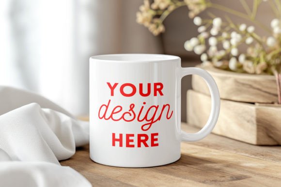 Download White Ceramic Mug Mockup Cozy Home Style - Mug mockup Collection