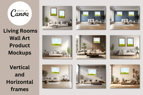 Download Wall Art Product Mockups- Canva Template - Mockups Collection