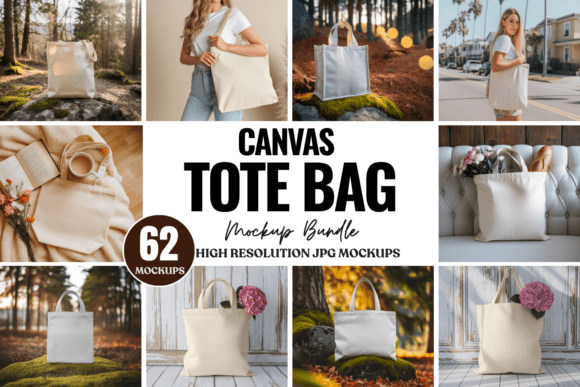 Download Canvas Tote Bag Mockups Bundle - Mockups Collection