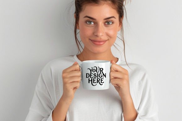 Download Woman with Blank Mug Mockup 6 - Mug mockup Collection
