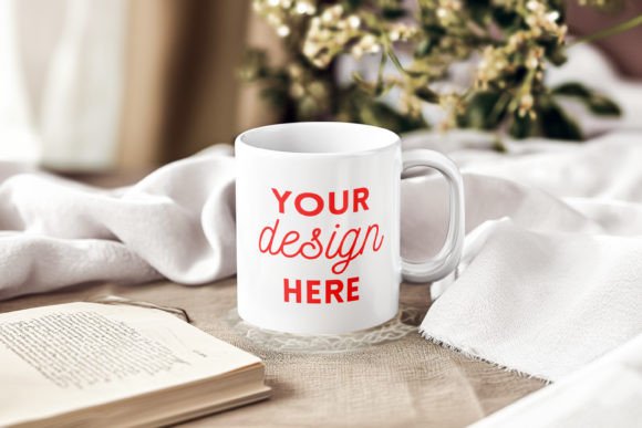 Download White Ceramic Mug Mockup Cozy Home Style - Mug mockup Collection