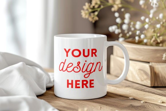 Download White Ceramic Mug Mockup Cozy Home Style - Mug mockup Collection