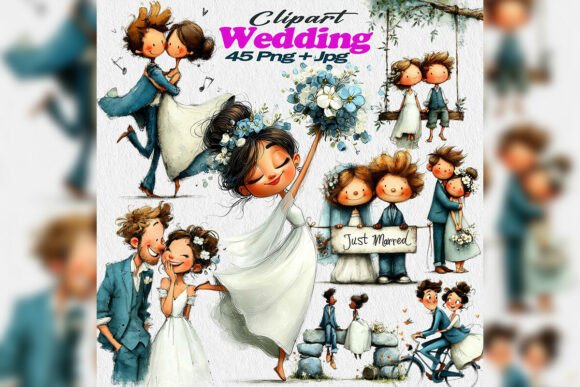 Download Whimsical Wedding Kids PNG Clipart Bride - Wedding Collection