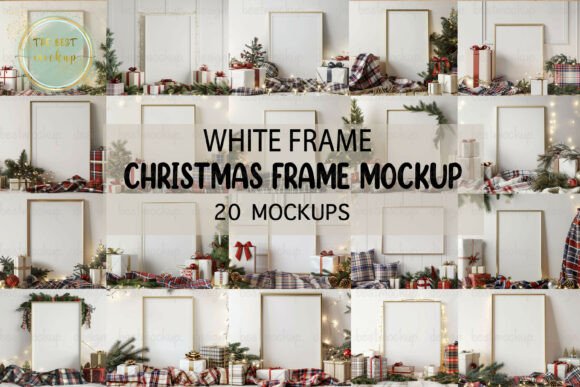 Download Minimal Christmas Frame Mockup Bundle - Frame mockup bundle Collection