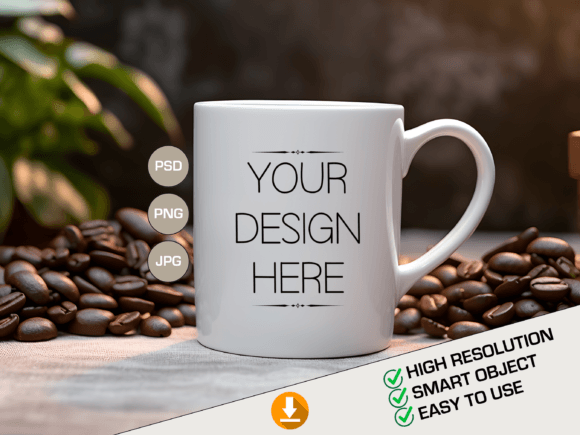 Download PSD Mug Template, Full Cover Mug Mockup - Mug mockup Collection