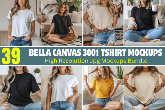 Download Bella Canvas 3001 Tshirt Mockups Bundle - Mockups Collection